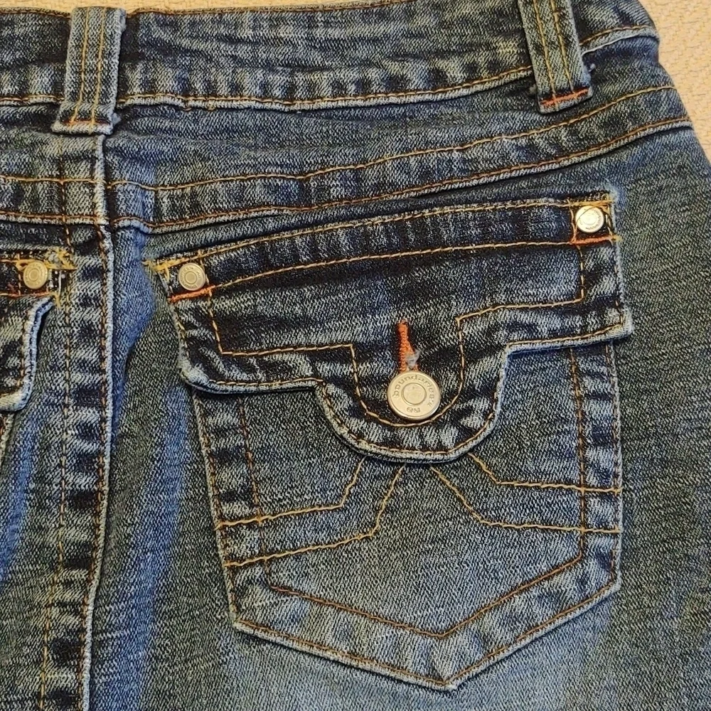 No Boundaries Junior's Stretch Denim Mini Skirt